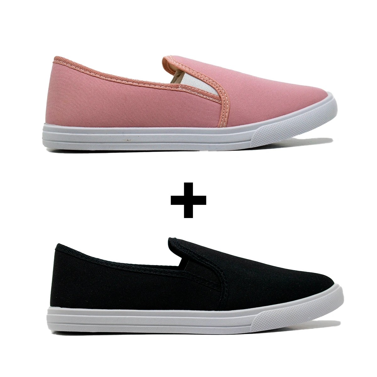 Kit 2 Tênis Feminino Slip On Casual - Imagem 5